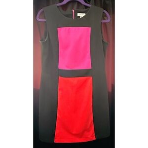 Calvin Klein Colorblock Scuba Sheath Dress